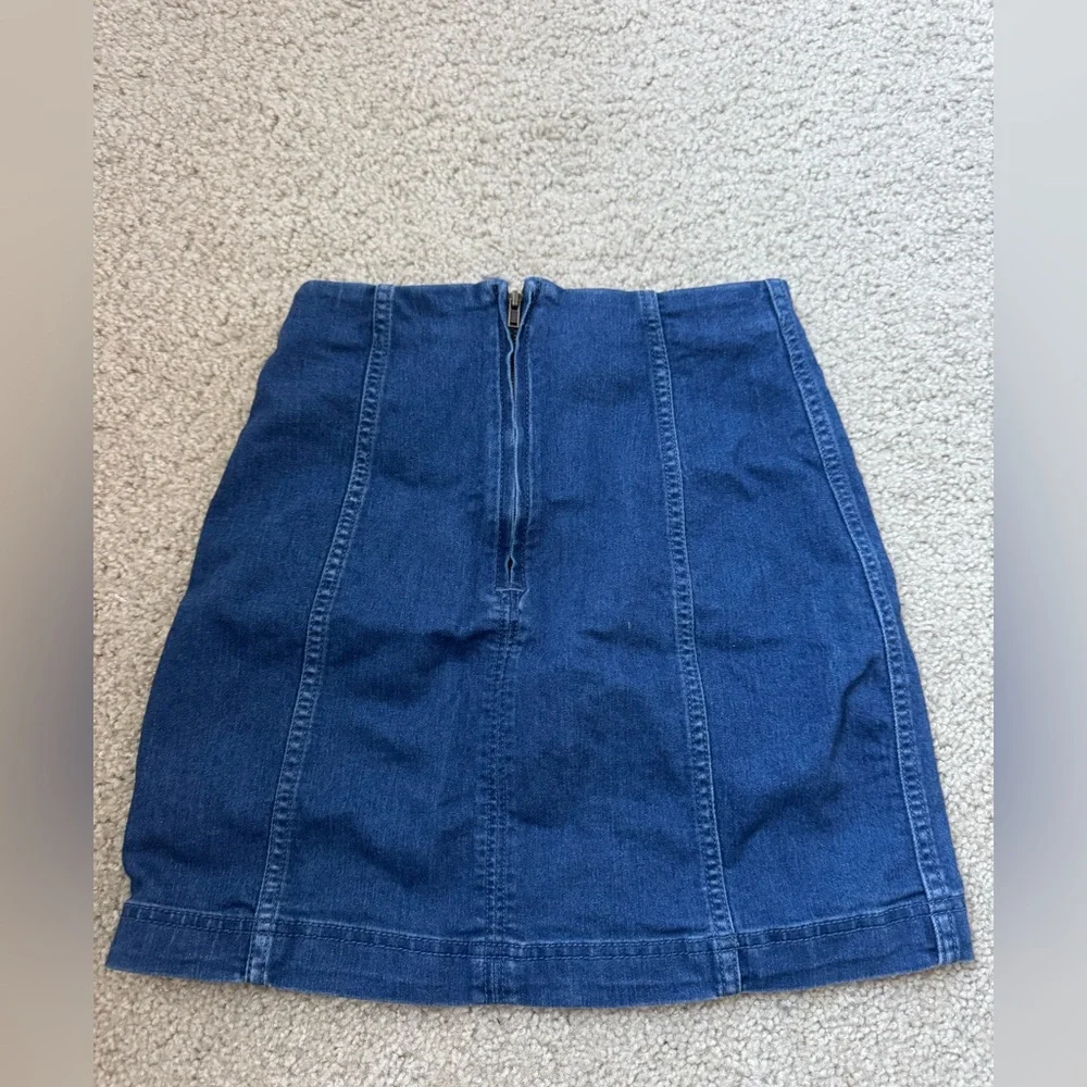 Free People Mini Denim Skirt - Picture 2 of 3